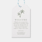 Tropical Palm Tree Sage Green Wedding Welcome