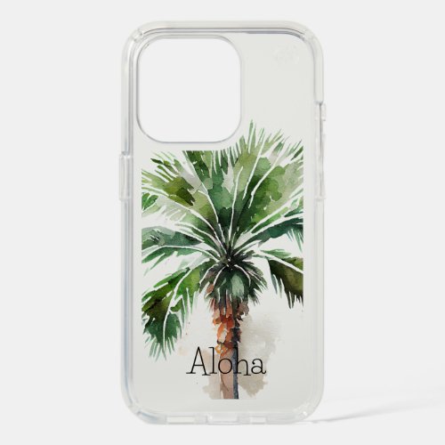 Tropical Palm Tree Shadow iPhone 15 Pro Case