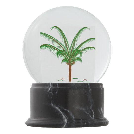 Tropical Palm Tree Snow Globe | Zazzle.com