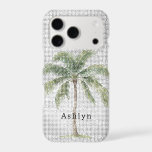 Tropical Palm Tree Sparkle  iPhone 17 Pro Case<br><div class="desc">Tropical Palm Tree Sparkle</div>