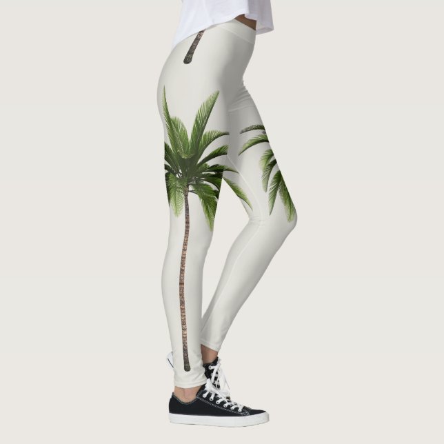 Tropical Palm Tree Summer Leggings (Right)