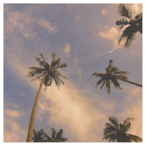 Tropical palm tree summer paradise hawaii photo fabric