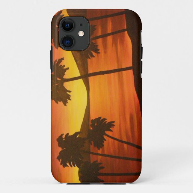 Tropical Palm Tree Sunset Case-Mate iPhone Case (Back)