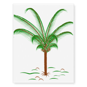 Tropical Palm Tree Temporary Tattoos