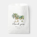 Tropical Palm Tree Thank You Wedding Favor Bag | Zazzle