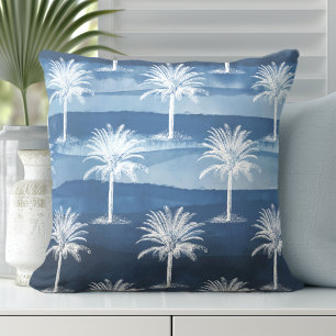 Tropical Palm Tree Throw Pillow