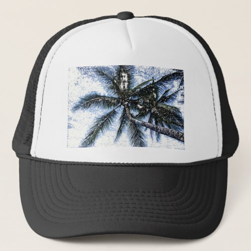 Tropical Palm Tree Trucker Hat