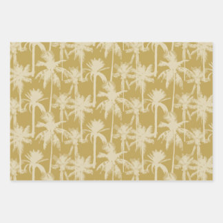 Tropical Palm Tree Vintage Pattern Wrapping Paper Sheets