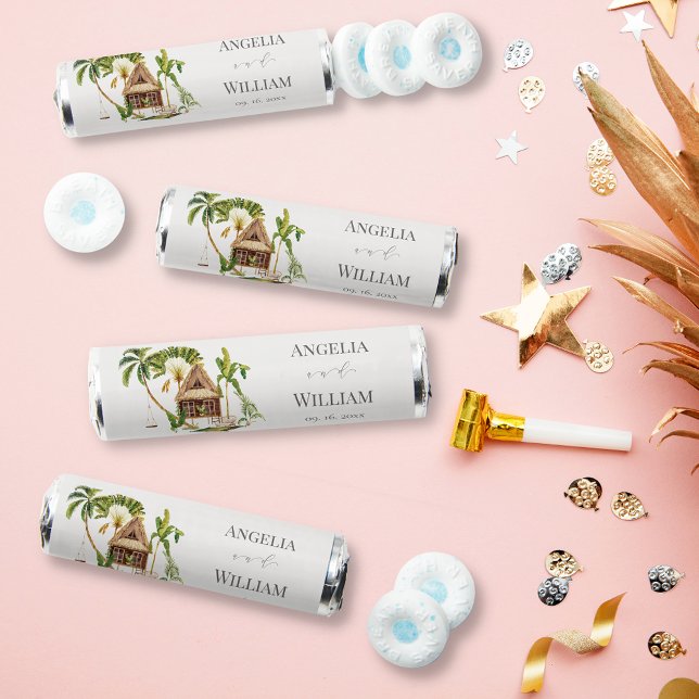 Tropical Palm Tree Wedding Breath Savers® Mints (Creator Uploaded)