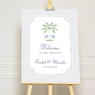 Tropical Palm Tree Wedding Foam Board