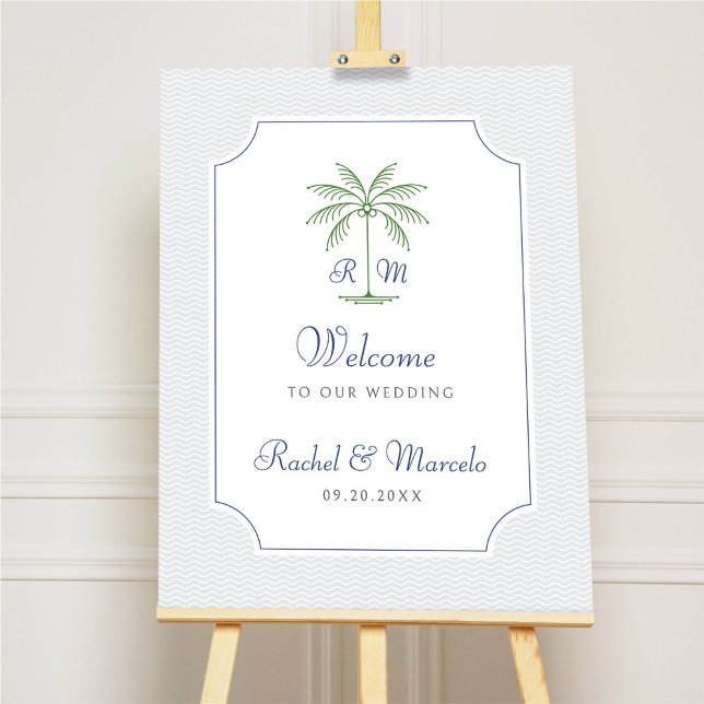 Tropical Palm Tree Wedding Foam Board (Creator Uploaded)