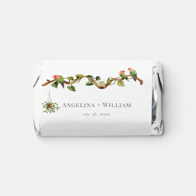 Tropical Palm Tree Wedding Hershey's Miniatures (Front)