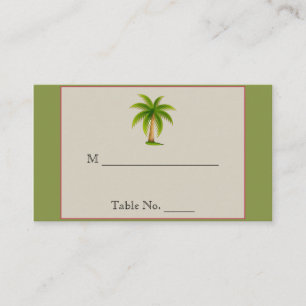 Tropical Palm Tree Wedding Place Cards