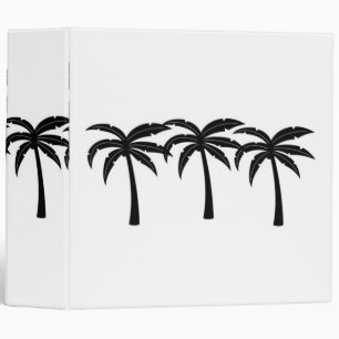 Tropical Palm Trees 3 Ring Binder