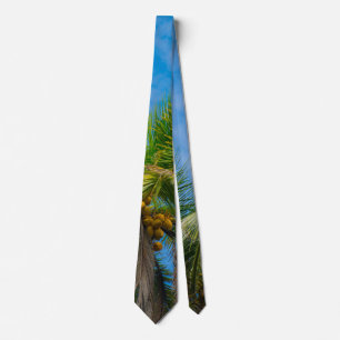 Tropical Palm Trees and Coconuts Neck Tie