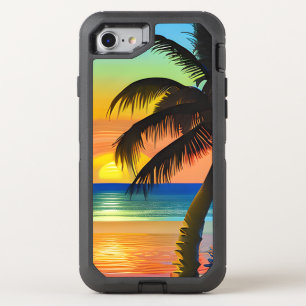 Tropical Palm Trees and Sunsets  OtterBox Defender iPhone SE/8/7 Case