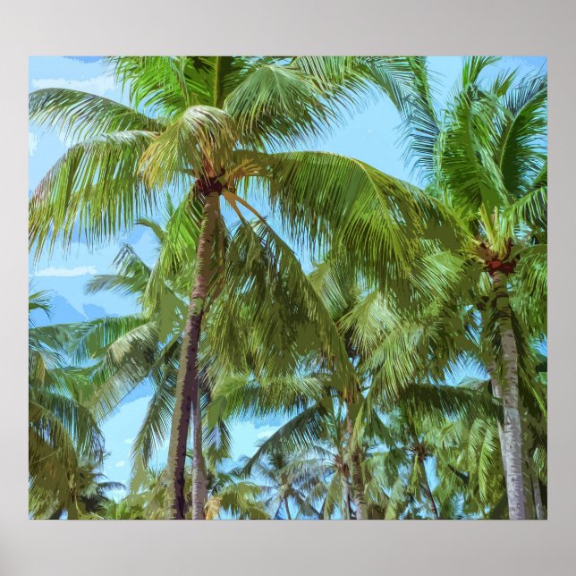 Tropical Palm Trees Artwork | Poster (Front)