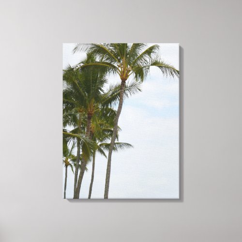 Tropical Palm Trees at Poipu Canvas Print