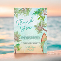 Tropical palm trees beach baby on board shower