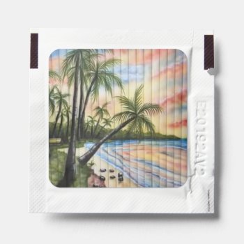 Tropical Palm Trees Beach Blinds Hand Sanitizer Packet by Awesoma at Zazzle