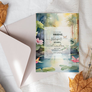 Tropical Palm Trees Beach Bridal Shower Invitation