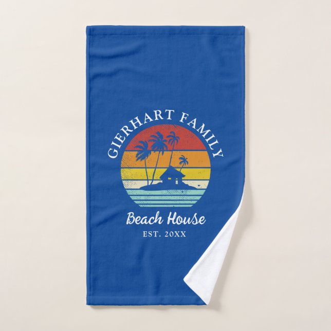 Tropical Palm Trees Beach House Matching Hand Towel (Hand Towel)