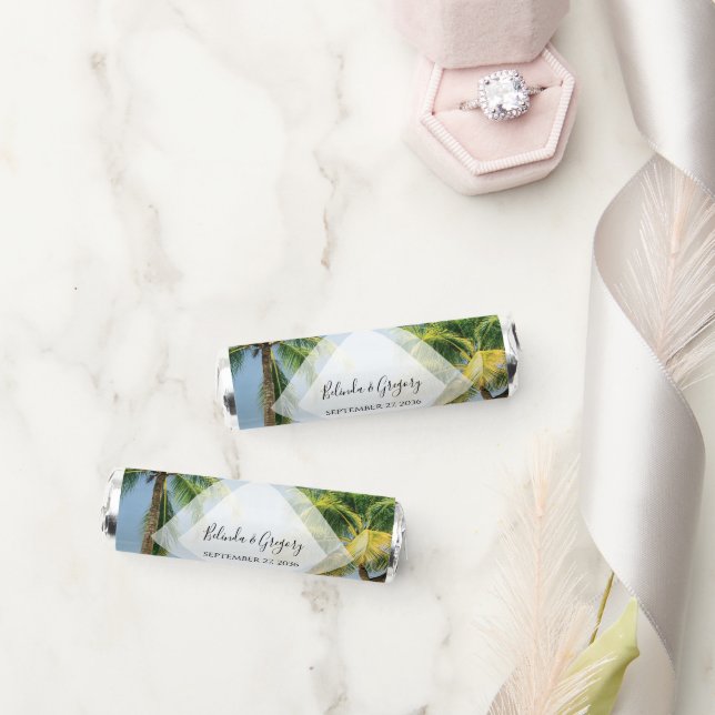Tropical Palm Trees Beach Wedding Breath Savers® Mints (Wedding)