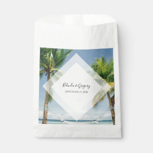 Tropical Palm Trees Beach Wedding Favor Bag