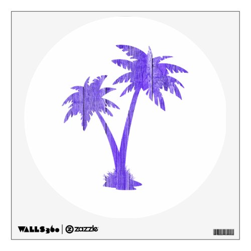 Tropical Palm Trees Black Silhouette Wall Decal
