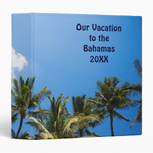 Tropical Palm Trees Blue Sky Binder