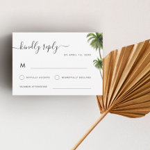 Tropical Palm Trees Boho Beach Destination Wedding
