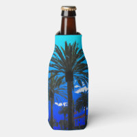 Tropical Palm Trees Bottle Cooler