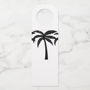 Tropical Palm Trees Bottle Hanger Tag