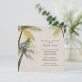 Tropical Palm Trees Bridal Shower Invitation (Standing Front)