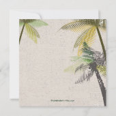 Tropical Palm Trees Bridal Shower Invitation (Back)