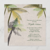 Tropical Palm Trees Bridal Shower Invitation (Front/Back)