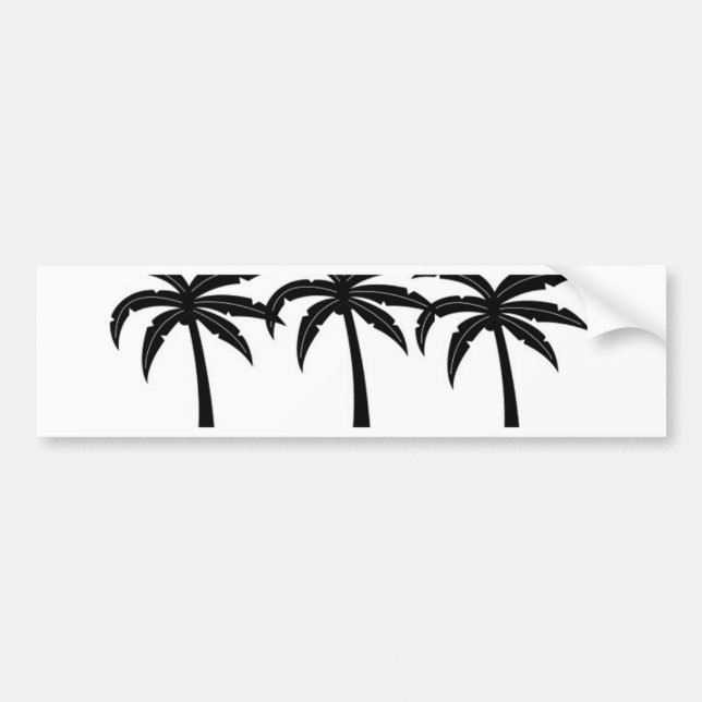 Tropical Palm Trees Bumper Sticker (Front)