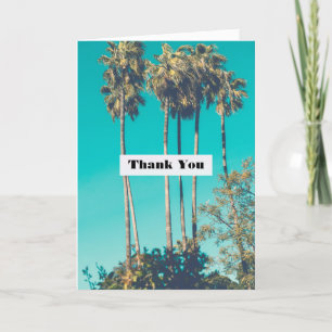 Tropical Palm Trees California Retro Thank You Card