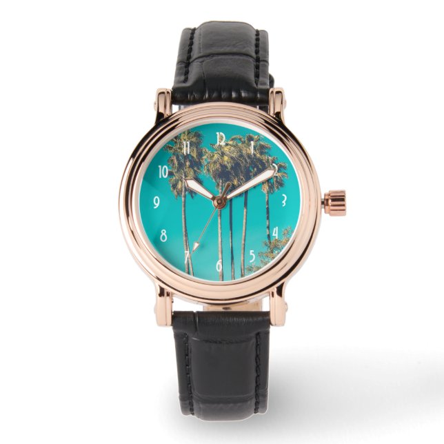 Tropical Palm Trees California Retro Watch (Front)