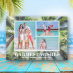Tropical Palm Trees Christmas Photo Holiday Card<br><div class="desc">Share your favorite beach vacation or warm weather photos with this fun tropical palm trees Christmas holiday card with your message in chic white text. Select Matte for heaviest paper and high definition for best print quality.</div>