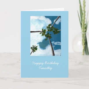 Tropical Palm Trees customizable card