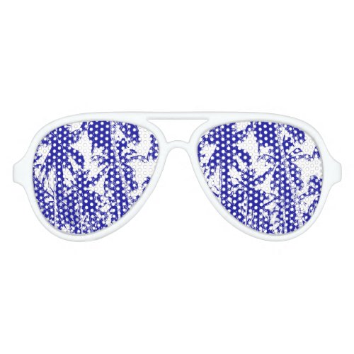 Tropical Palm Trees Design Aviator Sunglasses