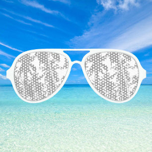 Tropical Palm Trees Design. Aviator Sunglasses