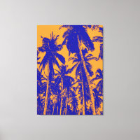 Tropical Palm Trees Design Canvas Print