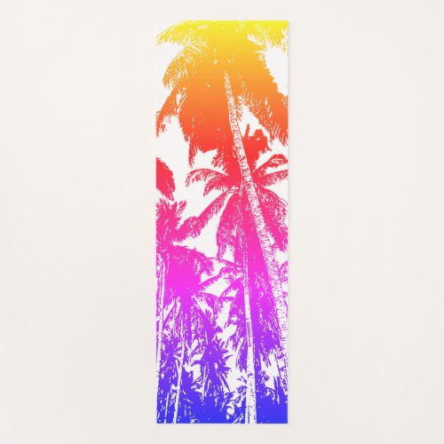 Tropical Palm Trees Design Colourful Graduation  Yoga Mat