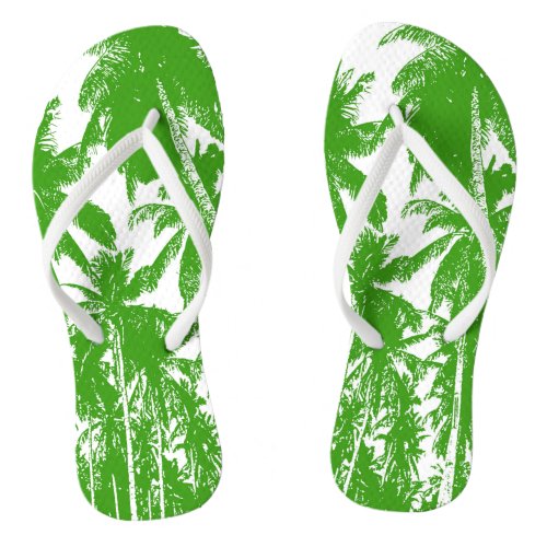 Tropical Palm Trees Design Flip Flops