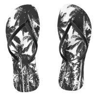 Tropical Palm Trees Design Flip Flops