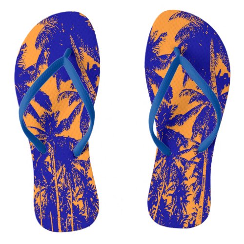 Tropical Palm Trees Design Flip Flops