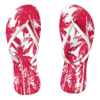 Tropical Palm Trees Design Flip Flops