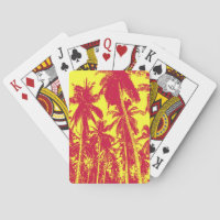 Tropical Palm Trees Design. Poker Cards